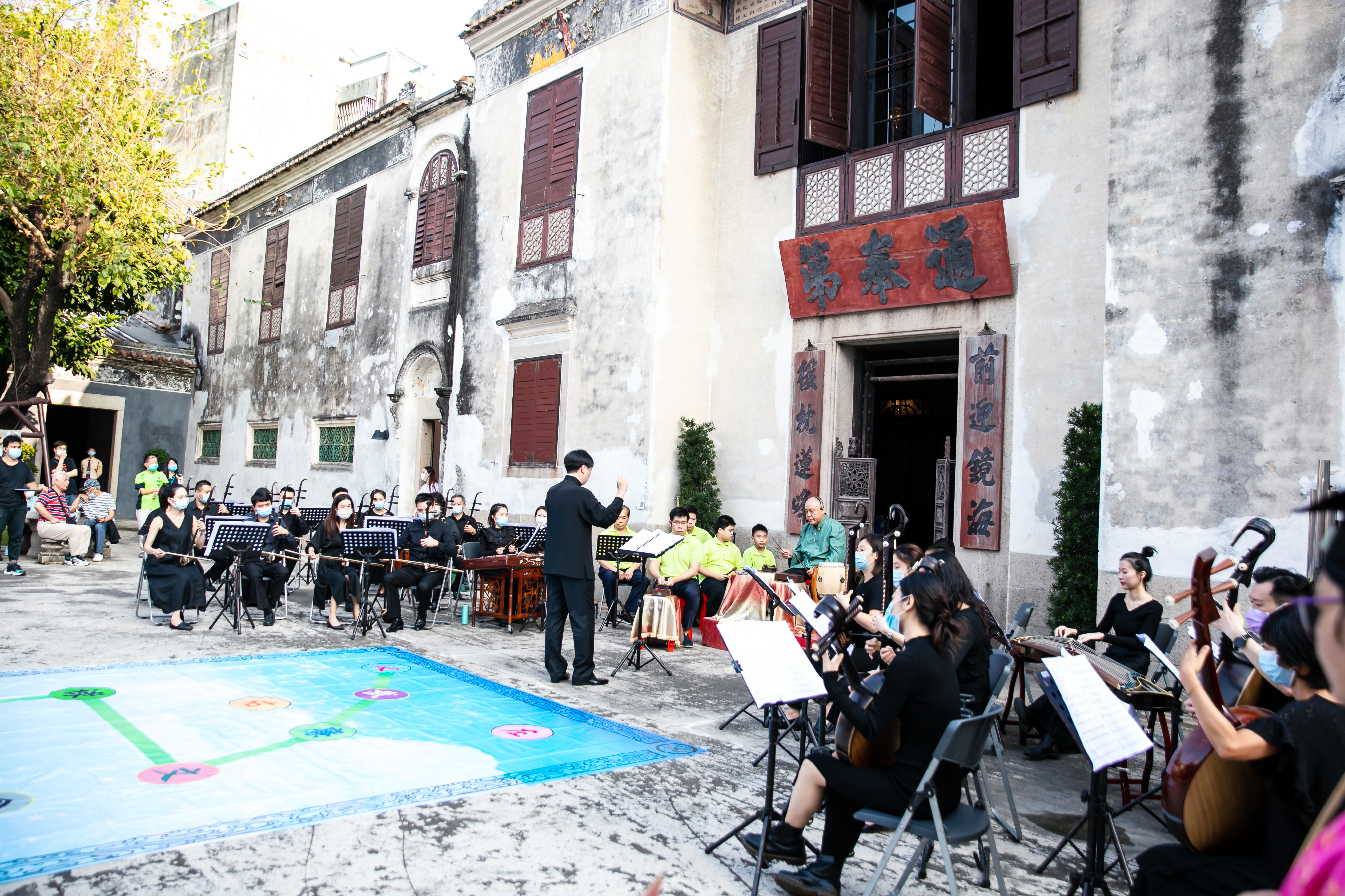 Macao Taoist Association performing with the Macao Chinese Orchestra