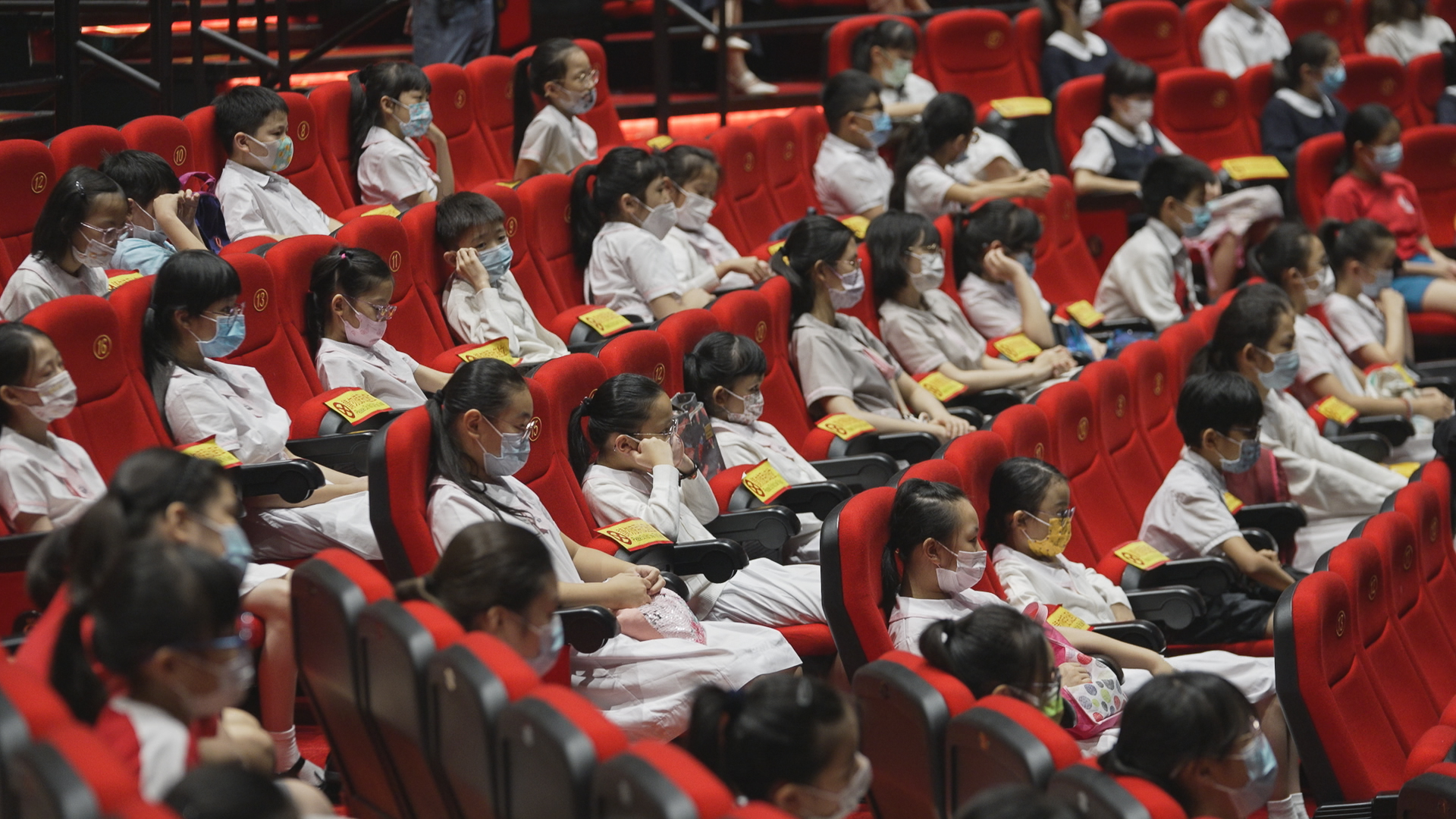 Young students at the rehearsal session