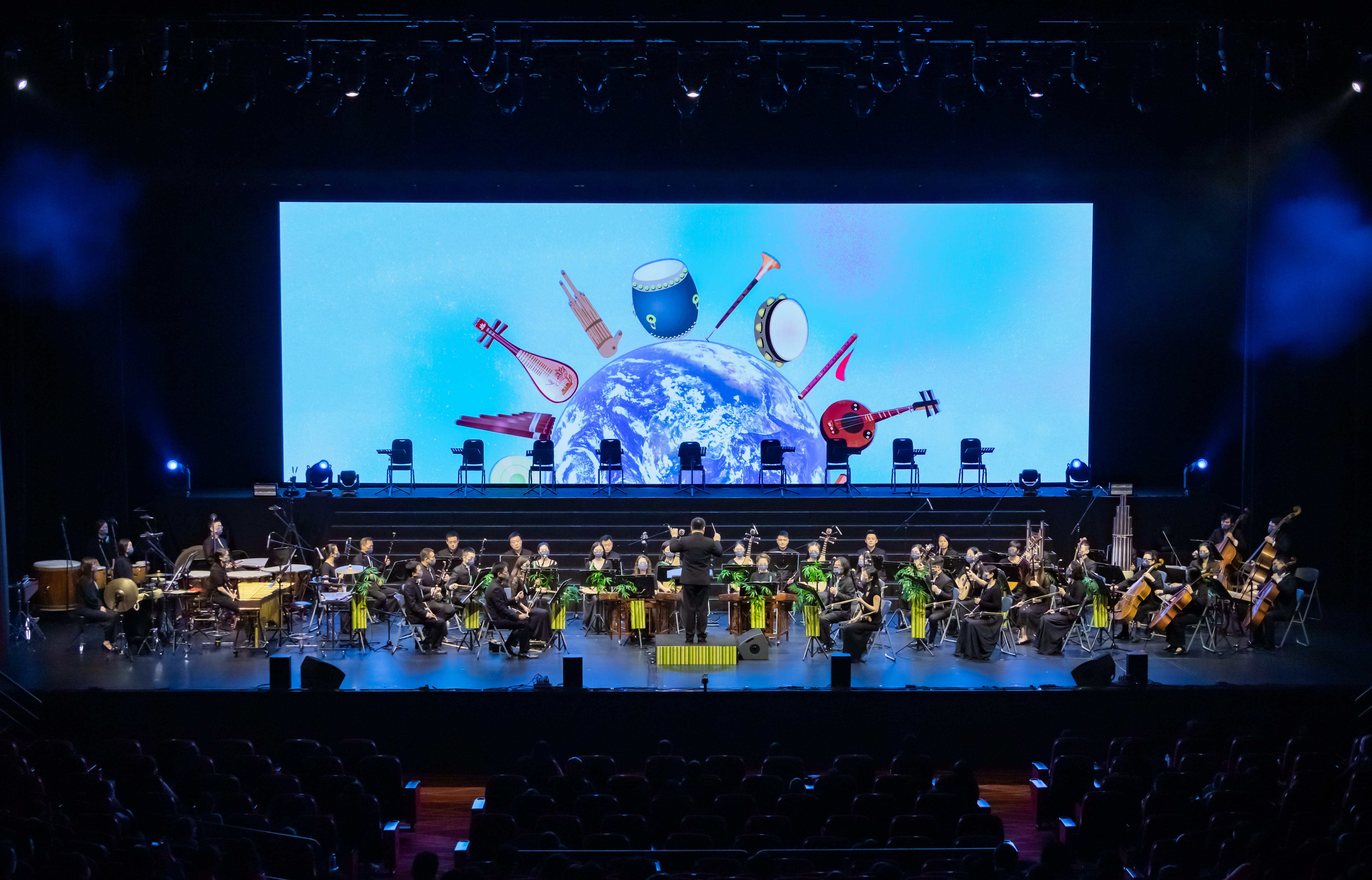 Macao Chinese Orchestra performing at the Broadway Theatre